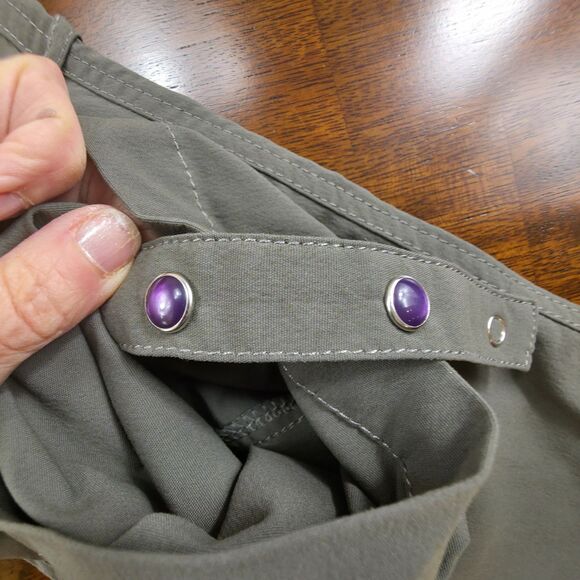 Clothing Arts Pant Sz 8 Pick Pocket Proof P-Cubed Cargo Purple Snap Hybrid - Picture 14 of 16